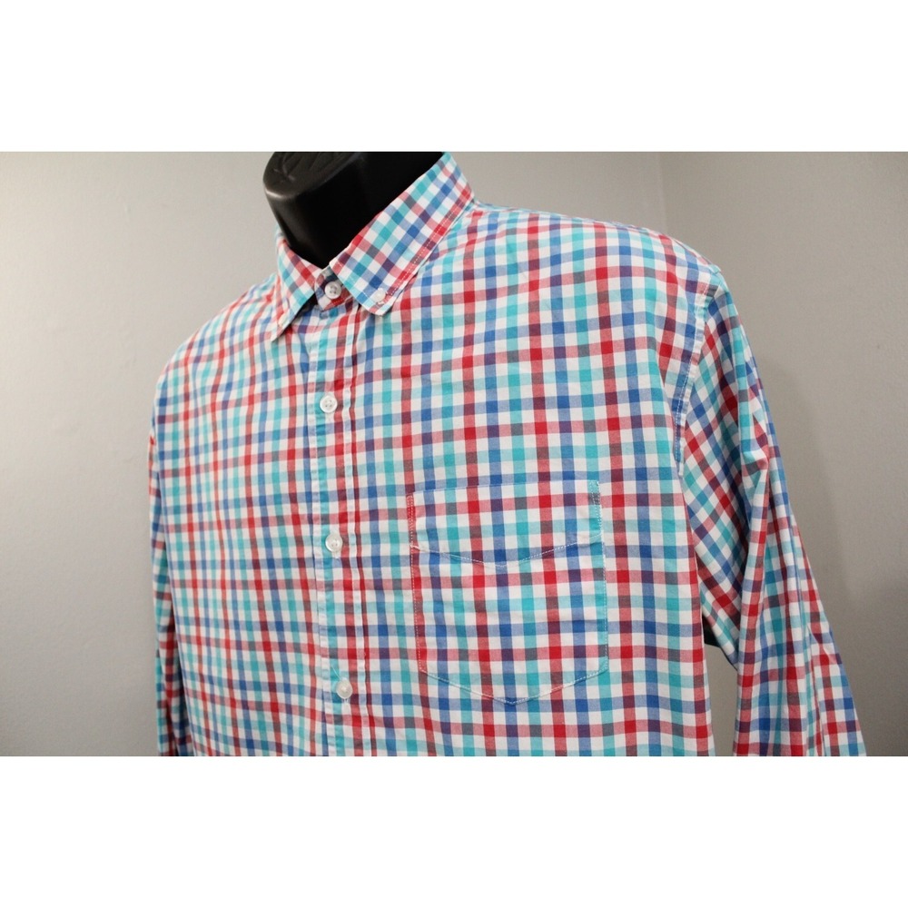 Bonobos Button Up Shirt Plaid Standard Fit Long Sleeve 100% Cotton Mens Size XL